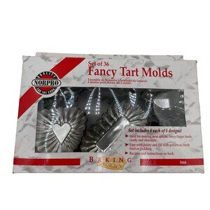 Norpro Set Of 36 Fancy Tart Molds For Baking